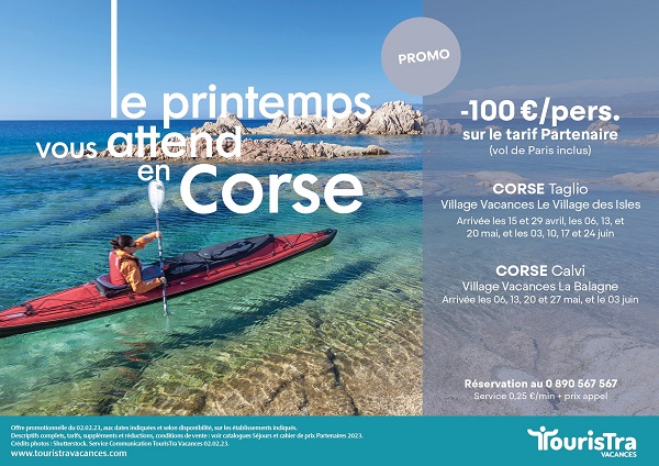 Touristra - Promo Le printemps en Corse tout inclus